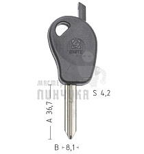 T00SM7P TP00SIX-3.P3 SX9T0 а/пласт.с мест.п/чип CITROEN/FIAT - Чертеж