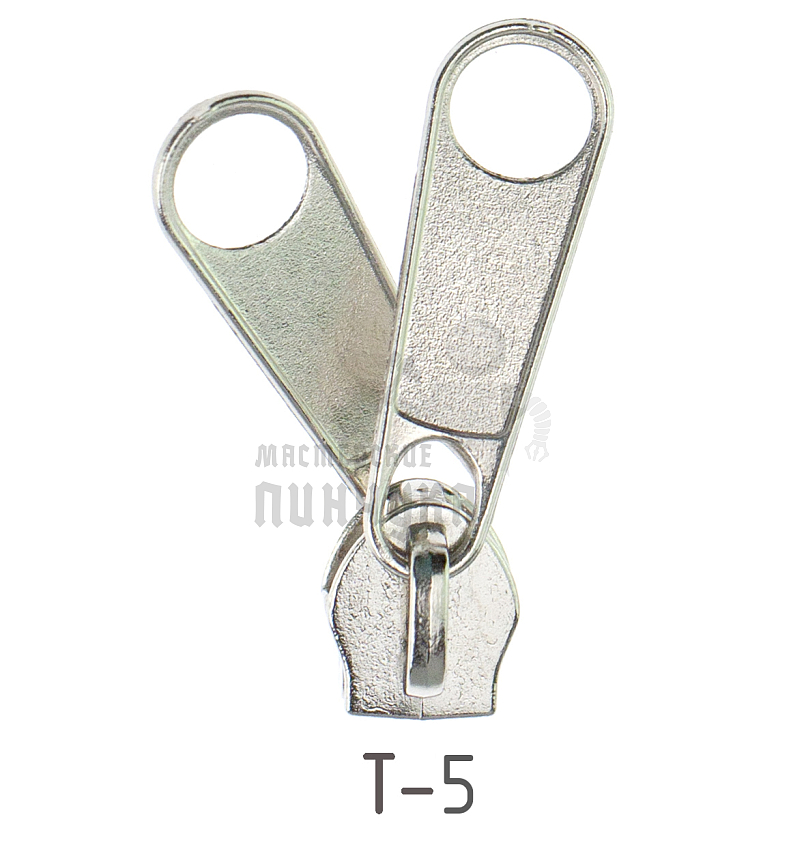 Бегунок для спиральной молнии, тип 5, галант цв.хром двойной