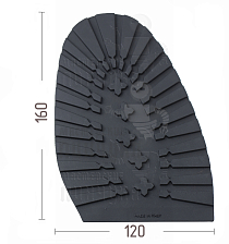 Проф. формованная "Dunlop Tank" р.45-46. Черный, 5мм - Чертеж