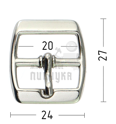 Пряжка обувная, 20мм (QCX021-20), цв.хром