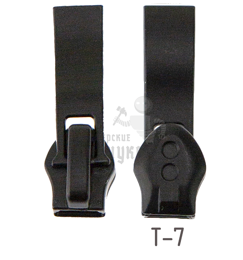 Бегунок Т7 "JX" усиленный "Волна", цв.черный матовый