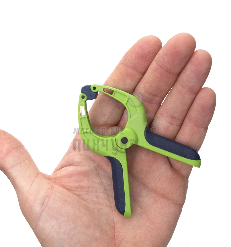 Струбцина клещеобразная 1-1/4, пластиковый корпус, двухкомпонентные рукоятки, усиленная пружина, 33