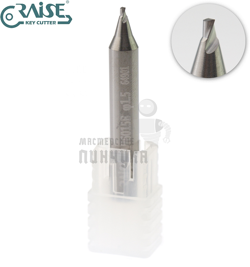 Вертик.фреза RAISE BW6015B ф1,5мм CARBIDE (ф1.5Х6Х40)								