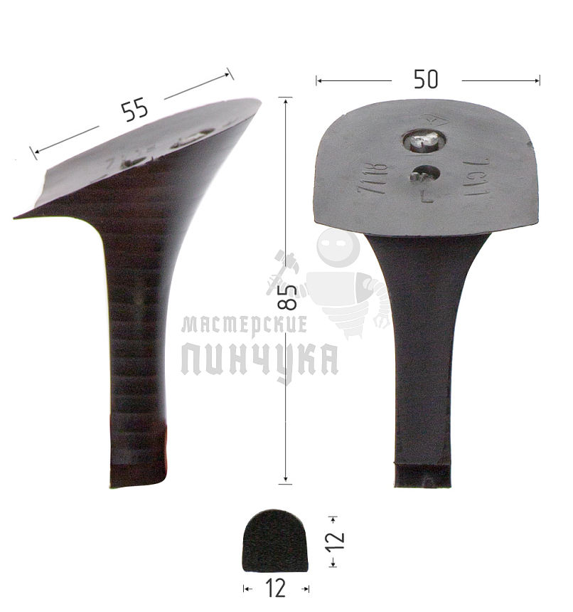 Каблуки ABS (7118) черн.полосат. 8см