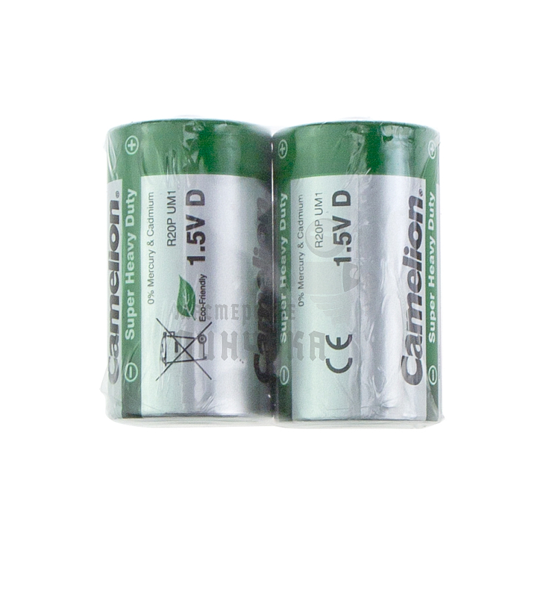 Батарейка Camelion Super Heavy Duty D/R20 BL2 Shrink Alkaline 1.5V (2/12/96)