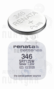 Батарейка часовая RENATA R346 SR712SW BL1 (1/10/100) - Чертеж