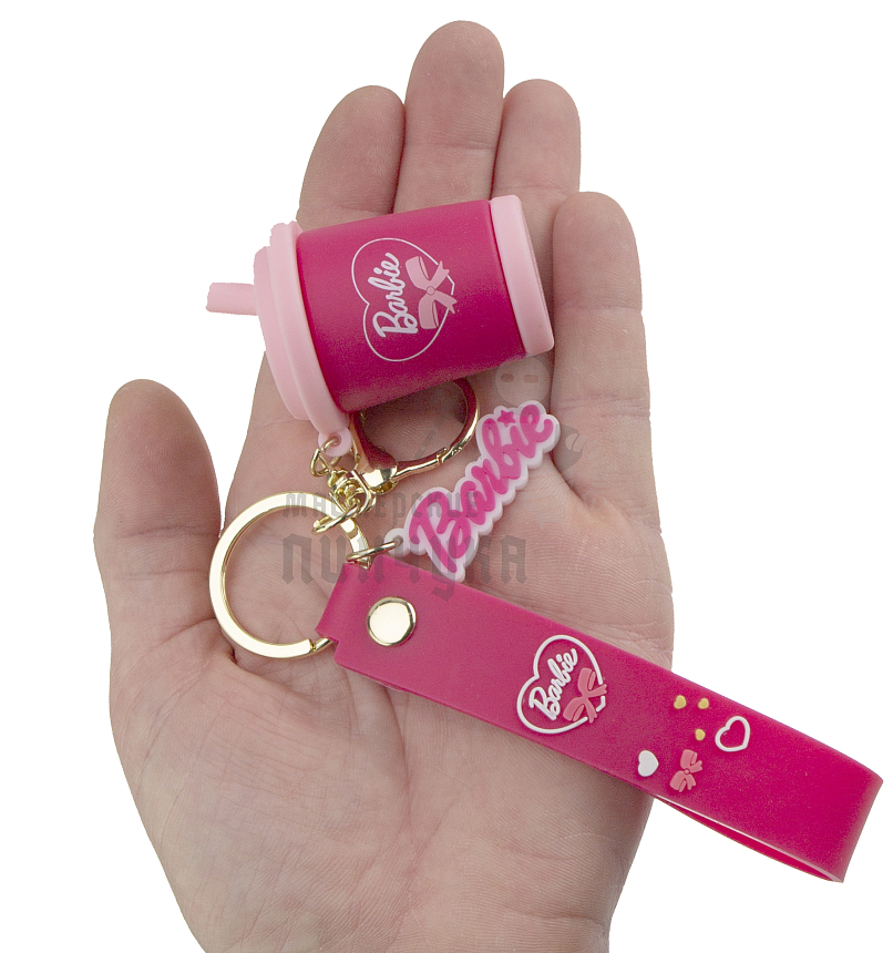 Брелок для ключей "Барби Стакан"+ карабин