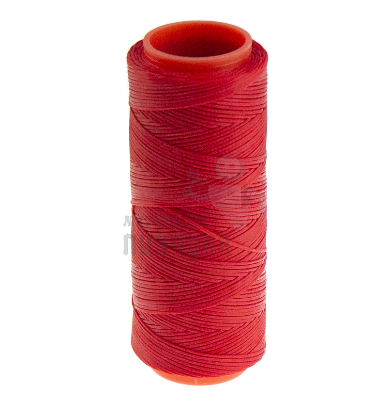Нитки прошив.вощеные 150D-100м,красный (268) плоские 0,6 мм Китай