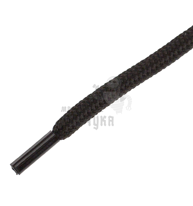 Шнурки круглые с наполнителем, 100см, цв.черный (2443)