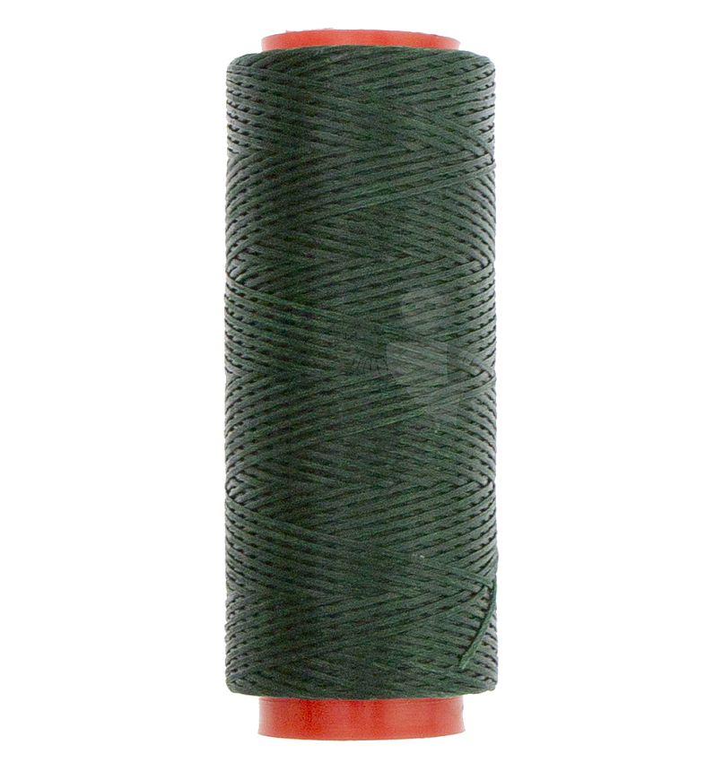 Нитки прошив.вощеные 150D-100м,изумрудный(220) плоские 0,6 мм Китай