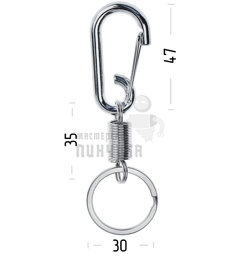 Карабин с пружиной и кольцом