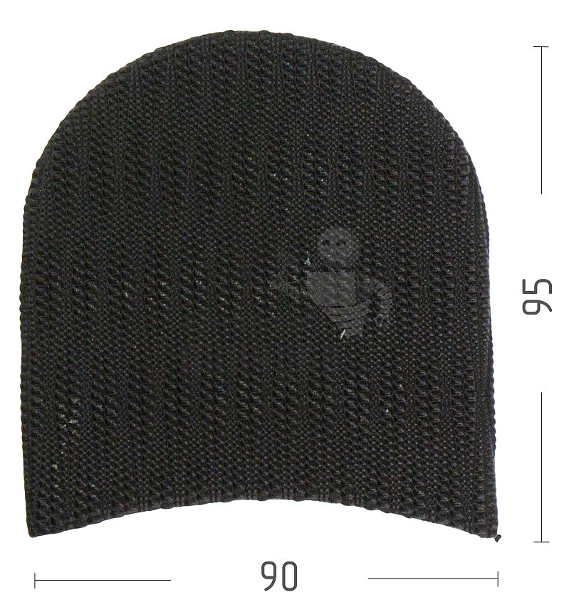 Набойка Piligrim  88*95*6мм, цв.черный