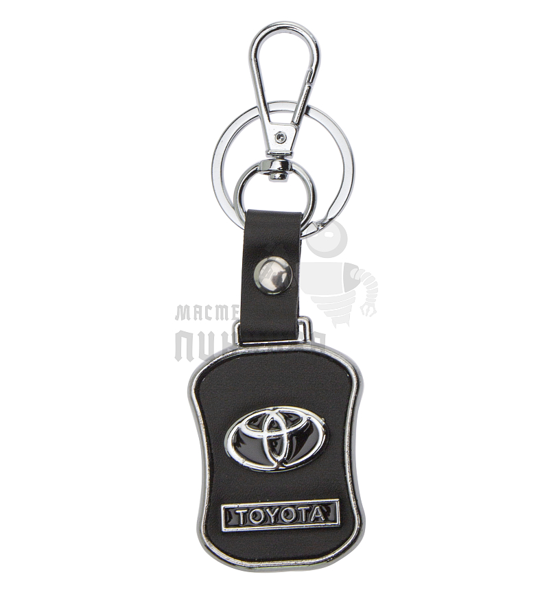 Авто карабин с кольцом для ключей TOYOTA (2) Экокожа