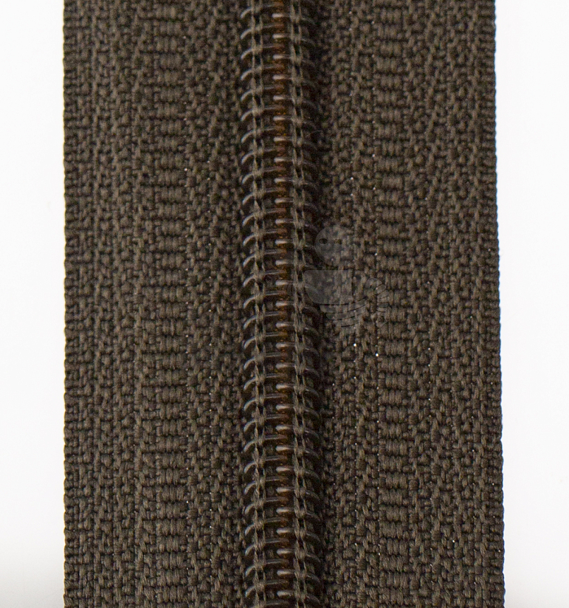 Молния спиральная (витая), Т-4 20см, неразъёмная, цв.хаки 328