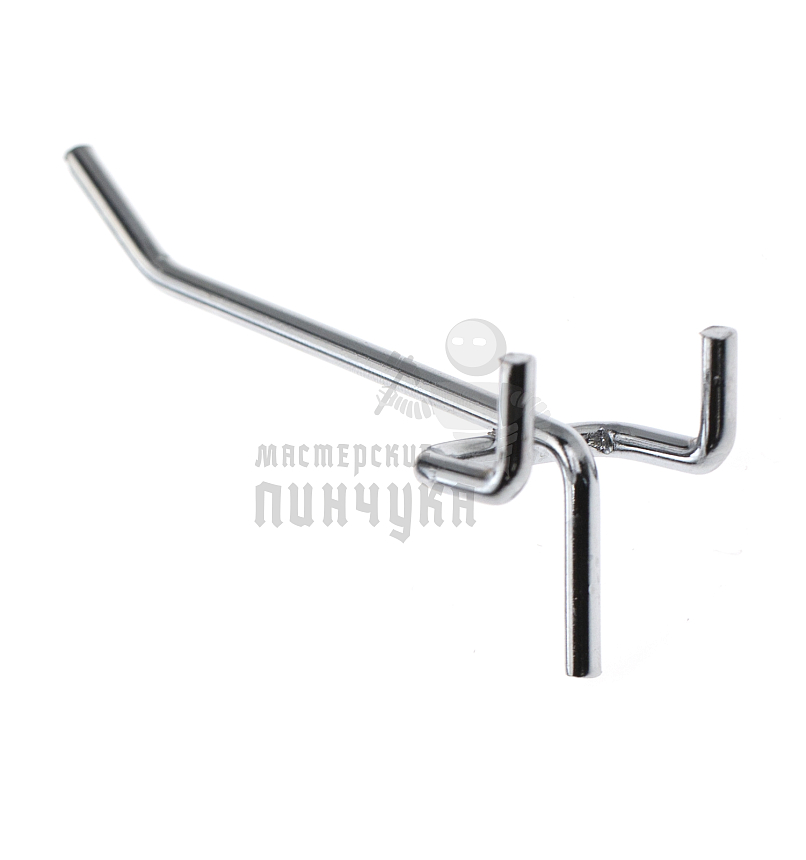 Крючок одинарный для перфорированного стенда, d=4мм, 100мм