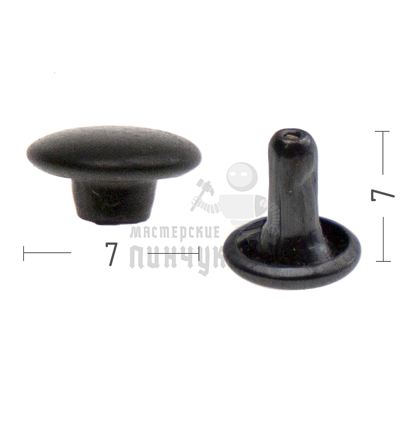 Хольнитены №33 7х7мм 2-х сторон сталь цв оксид