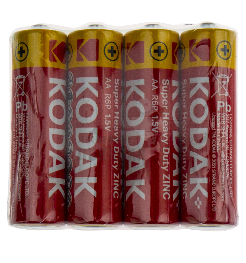 Батарейка KODAK R6 Super Heavy Duty AA Shrink 4 (4/24/576/34560)