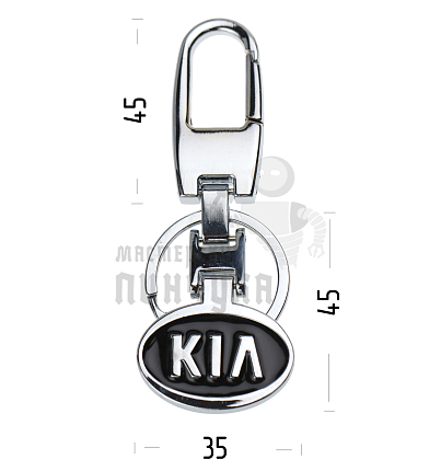 Авто карабин с кольцом для ключей KIA