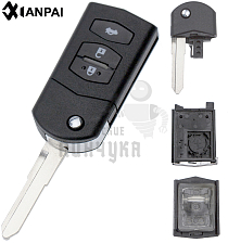 Корпус выкидного ключа MAZ-11 MAZ24R MAZ24R 3 кнопки КНР  MAZDA - Чертеж