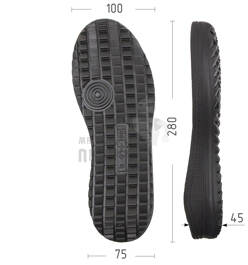 Подошва жен. "DOLORES", р.39, цв.ченый