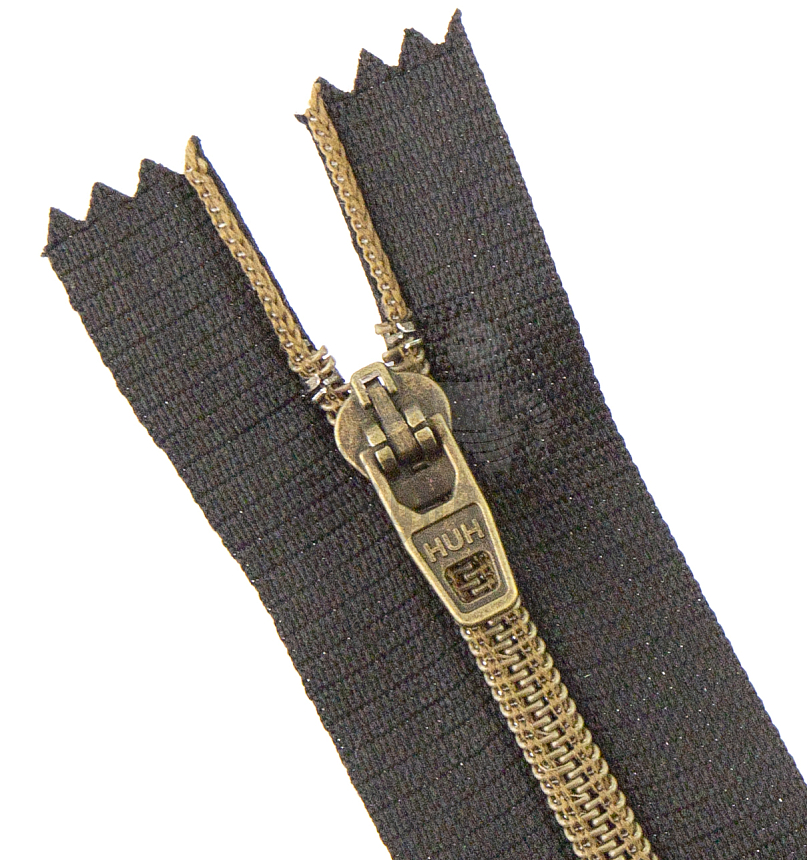 Молния спиральная (витая), Т-3,5 18см, джинсовая, н/р, цв.черный 322