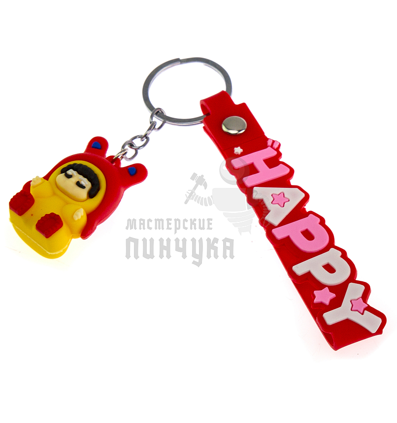 Брелок для ключей "Wakuku" с ремешком, цв.красный