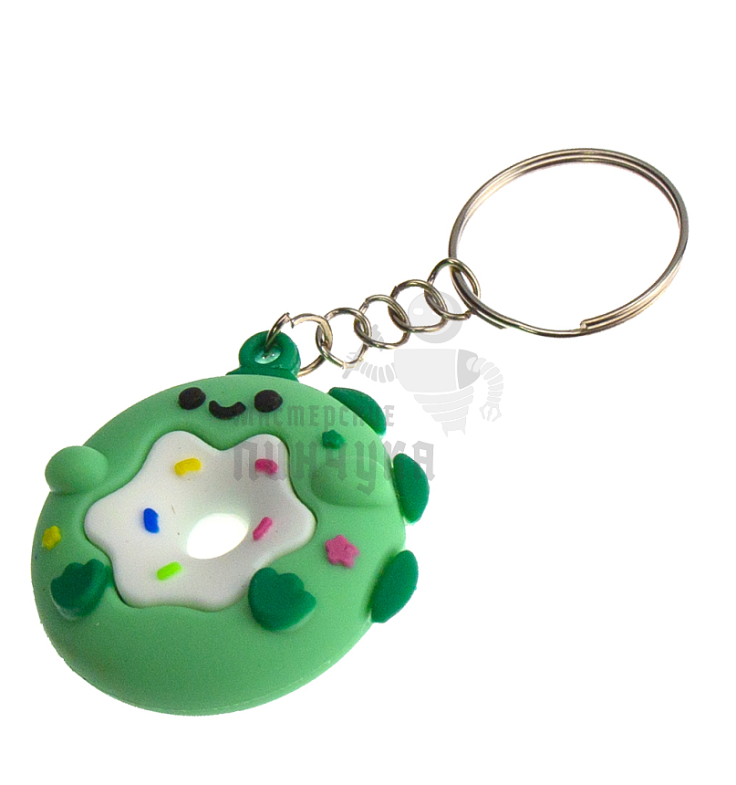 Брелок для ключей "Пончик Крокодильчик" с кольцом