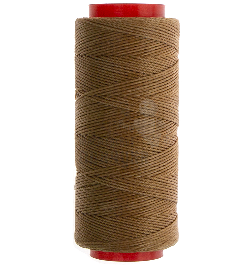 Нитки прошивочные вощеные 100D/3-100м, цв.песочный (140), круглые, толщина 1,0мм