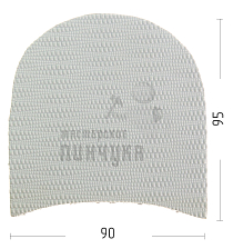 Набойка Piligrim  85*90*6мм, цв. светло-серый - Чертеж