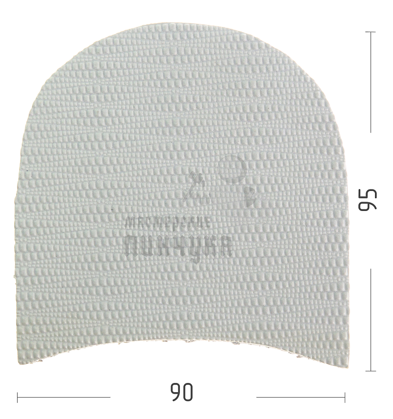 Набойка Piligrim  85*90*6мм, цв. светло-серый