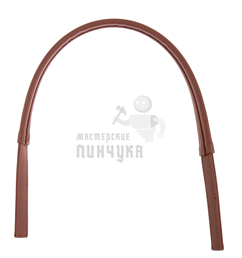 Ручка сумочная плоская с узким креплением 65см темно-рыжий