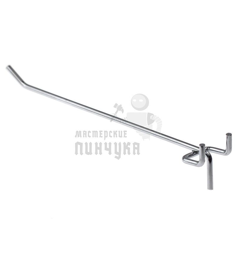 Крючок одинарный для перфорированного стенда, d=4мм, 200мм