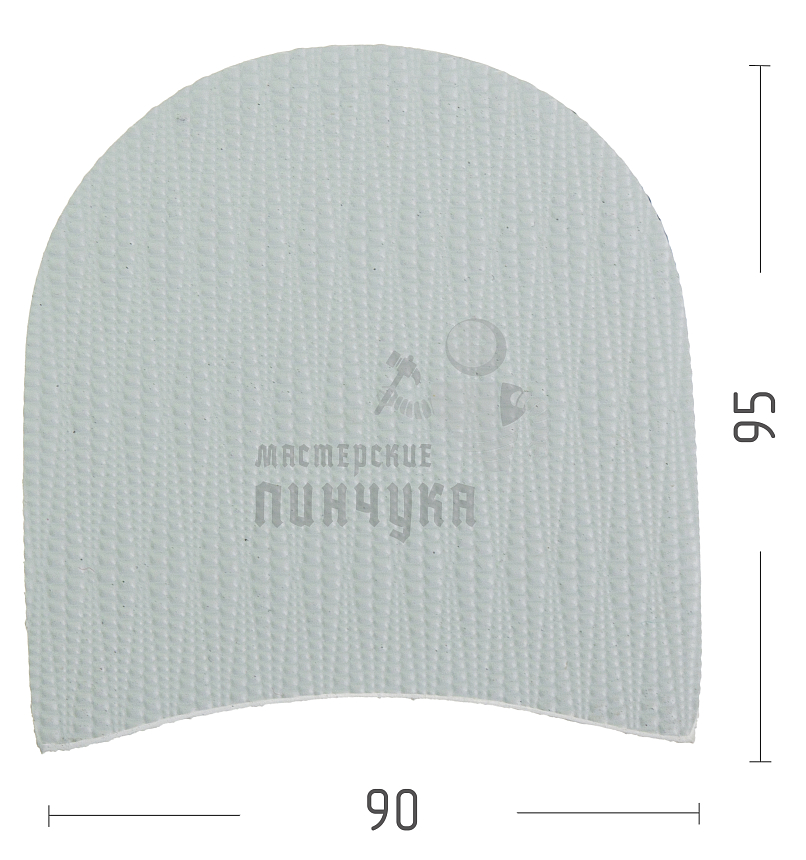 Набойка Piligrim  88*95*6мм, цв.белый