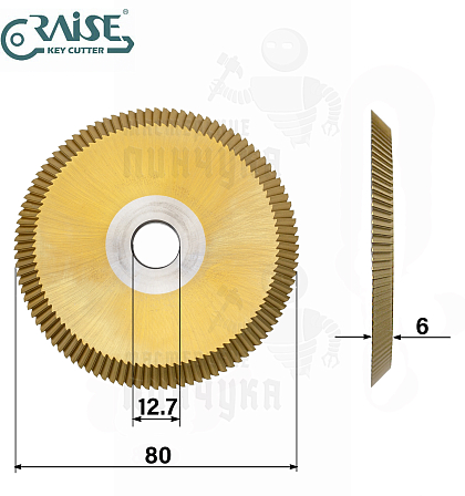 Фреза Raise T-0017 угловая HSSCo (Ф80X6XФ12.7X40°)