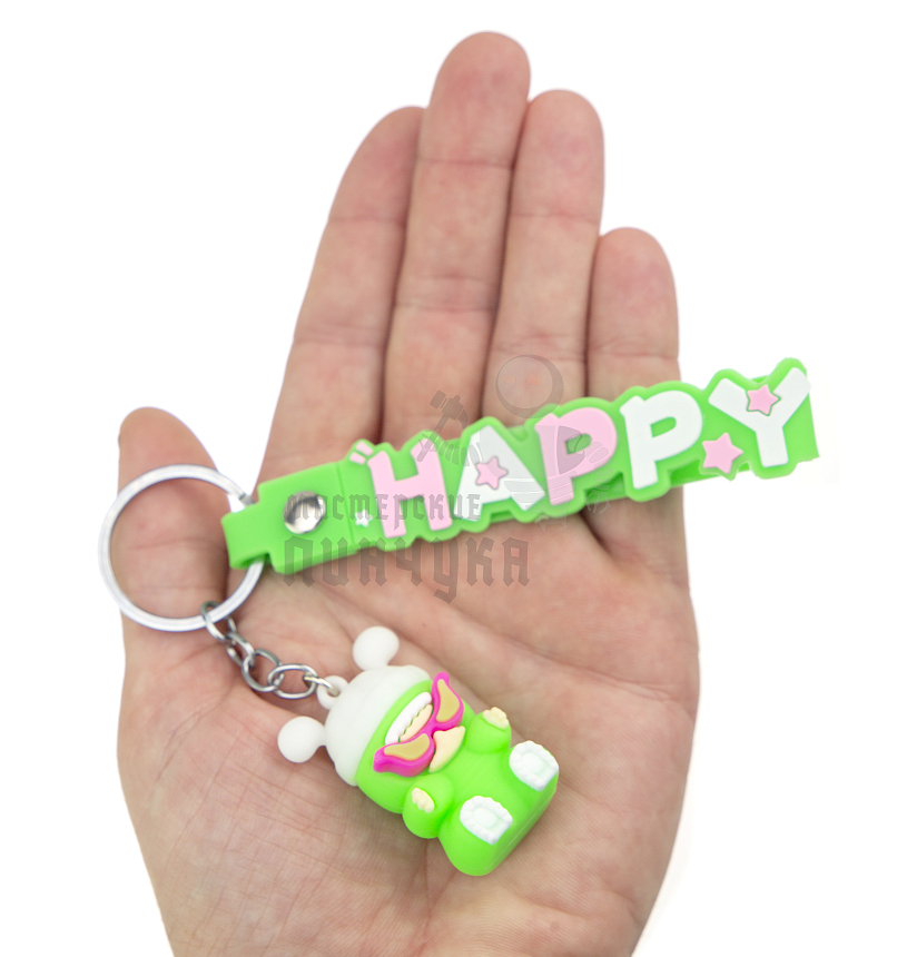 Брелок для ключей "Wakuku" с ремешком, цв.салатовый