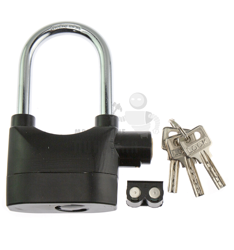 Навесной замок "ALARM LOCK" hardened 70мм (345G) (длинная дужка)