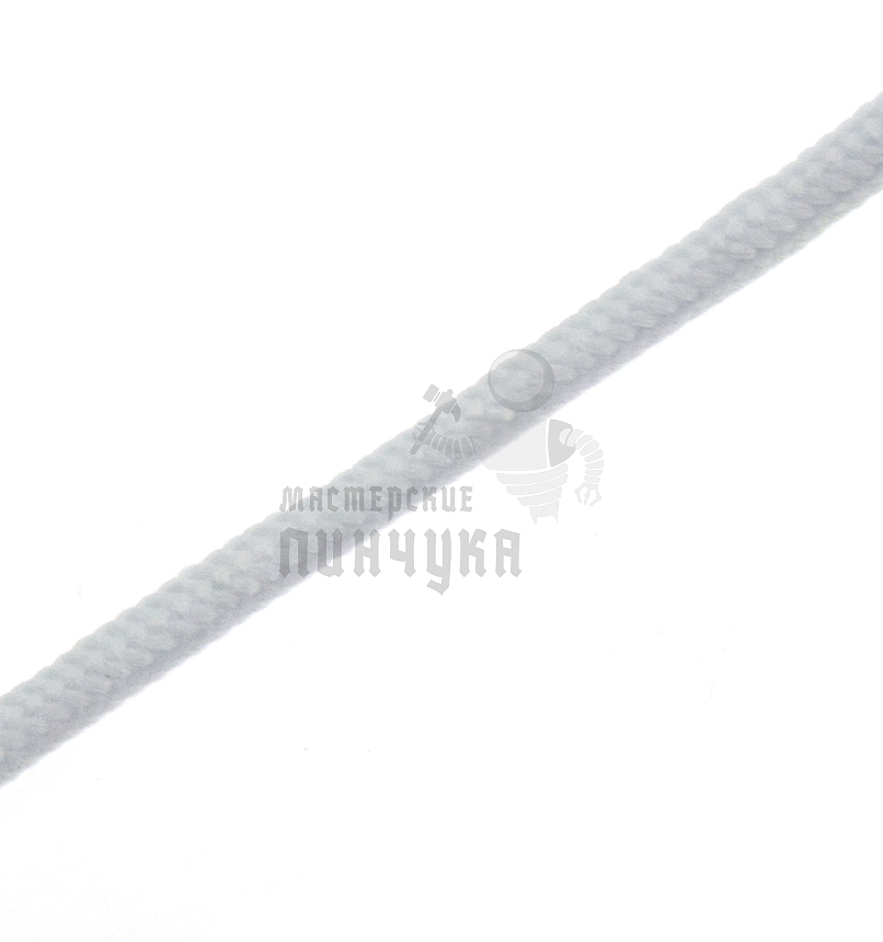 Шнурок белый, круглый стандартный 60 см (Art.405)