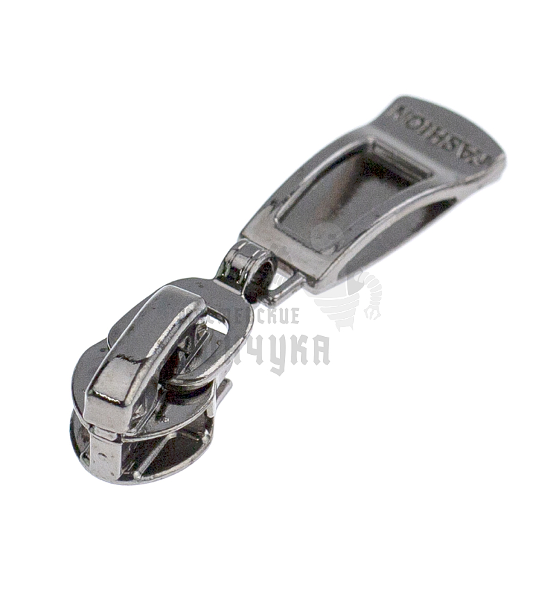 Бегунок для спиральной молнии, тип 5, автомат, цв.черный никель