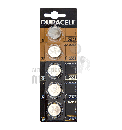 Батарейка Duracell CR2025 BL5 Lithium 3V (5/20/200)