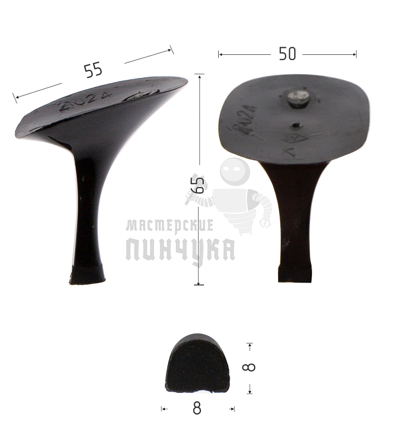 Каблуки ABS (4024) черн.лак. 6см