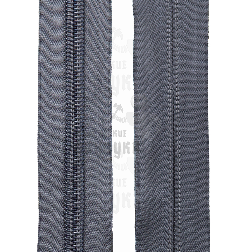 Молния-рулон Спиральная, тип 10, цвет Серый 312