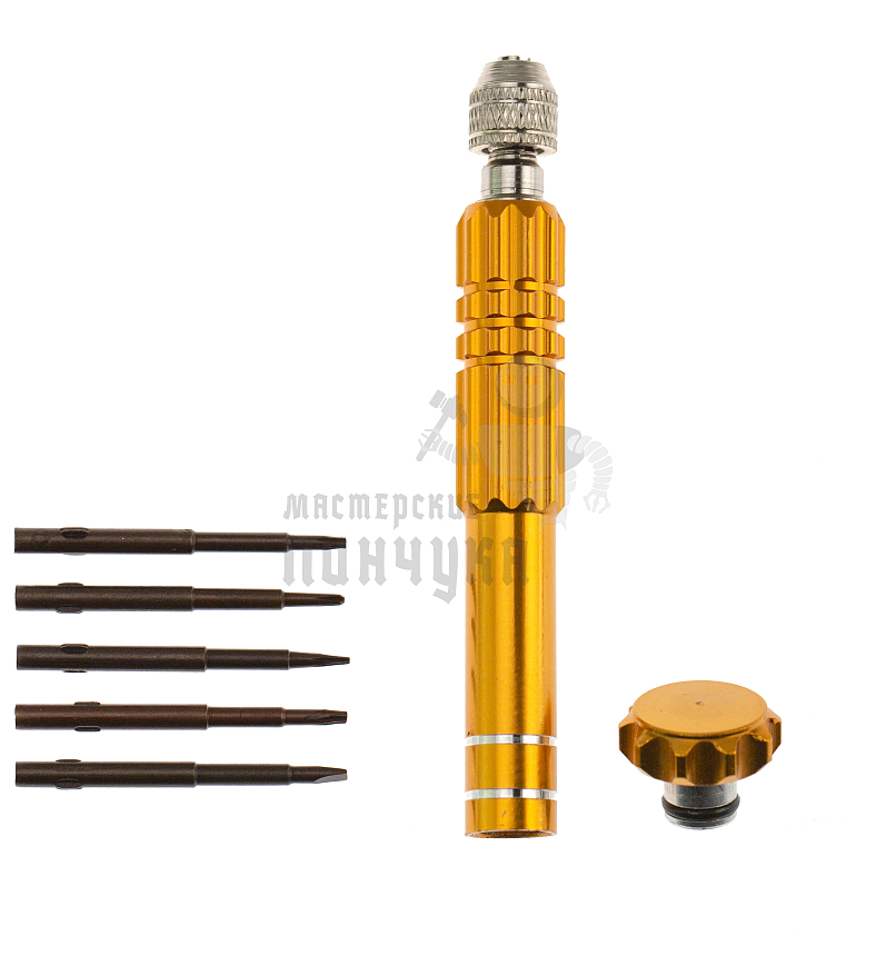 Отвертка для точечных работ с насадками 5 в 1