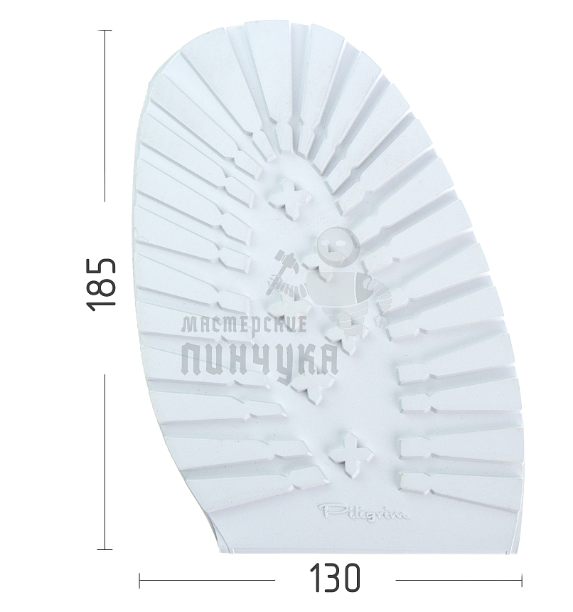 Проф. формованная Piligrim "Tank", разм. 185х130х4,5мм, цв. белый