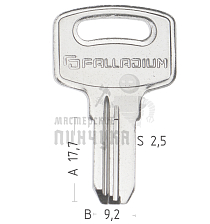 PALLADIUM 4  2 паза (17.8x9.2х2.5мм) КНР - Чертеж