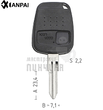 Корпус ключа DAT-10 NSN11 NS5 1 кнопка КНР  NISSAN - Чертеж