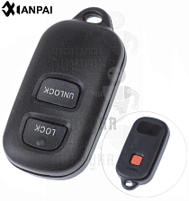 Корпус ключа без лезвия 2 кнопки + паника TOYOTA // КНР - Чертеж