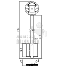 BRD26DP (красный, кругл.) - Чертеж