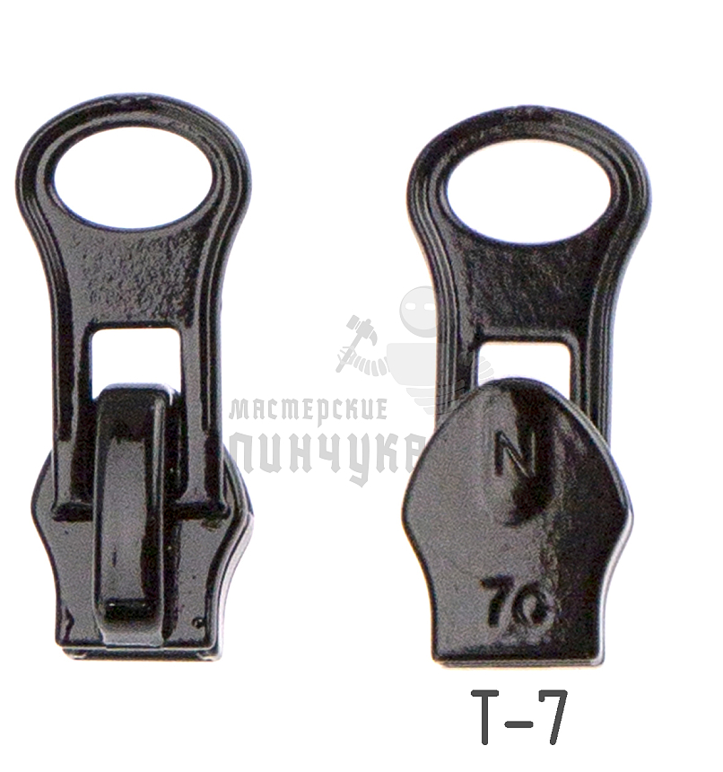 Бегунок Т7 "Judson" для спорт.одежды, черный глянец