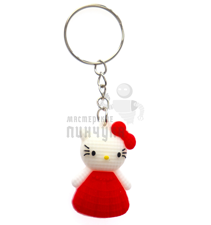 Брелок для ключей "Hello Kitty", цв.красный