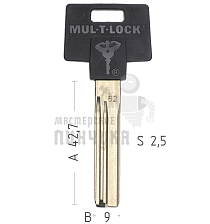 Mul-T-Lock: Профиль 052 Original - Чертеж
